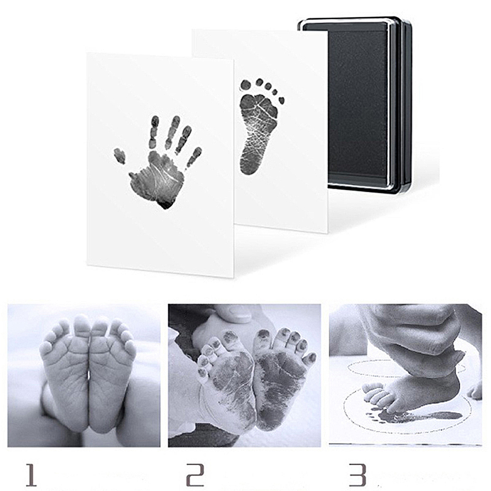 Footprint Ink Kit - 環境に優しいベビーケア非毒性手形フットプリントインプリントキットお土産鋳造新生児印肉