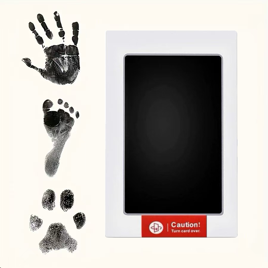Footprint Ink Kit - 1セットベビー手形足形インクパッド安全無毒ノータッチスキンインクレスインクパッドキットペット猫犬足跡記念品ギフト