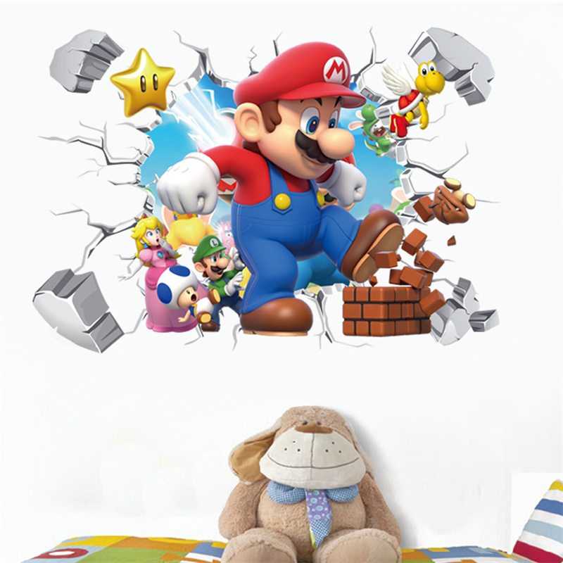 Baby Nursery Set Furniture - 3D漫画アニメゲームキャラクターのウォールステッカー、子供部屋、リビング、幼稚園、ベビー保育園、DIYデコレーション用