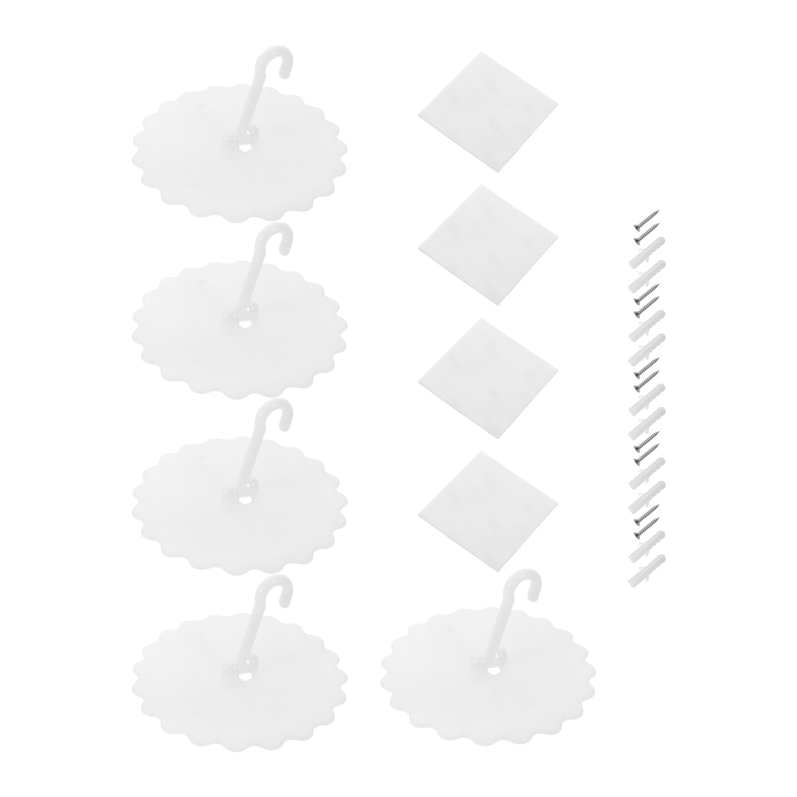 Baby Nursery Hooks - 5個入りベビーベッド用蚊帳フック、自己粘着式、穴あけ不要の天井取り付け、強力な粘着力、取り外し可能で損傷なし