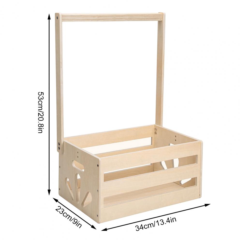 Baby Nursery Closet - 木製収納ラック ベビーシャワー用クレート 滑らかな縁 容量のある収納バスケット 簡単組み立て 子供部屋の整理整頓