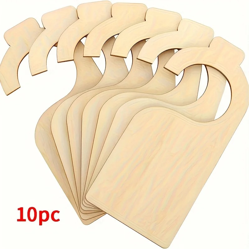 Baby Nursery Closet - 10個入り 無地木製クローゼットディバイダー - 家庭用＆保育園用ベビー服ラック用吊り下げ式サイズオーガナイザー