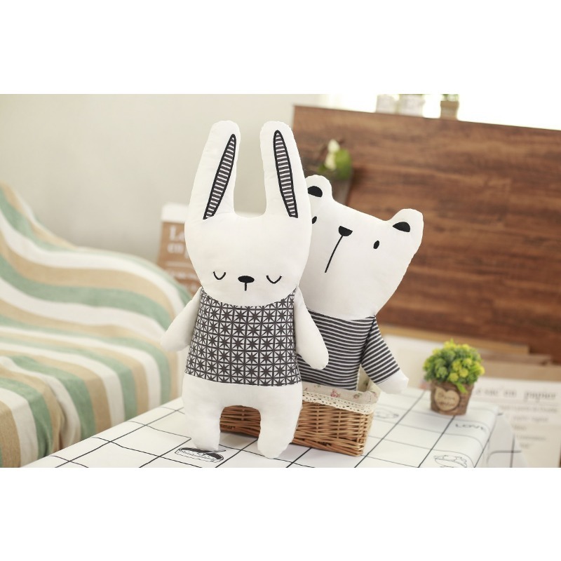 Baby Unicorn Nursery - 綿入りぬいぐるみ ウサギ クマ ユニコーン プラッシュ枕 ベビー寝具
