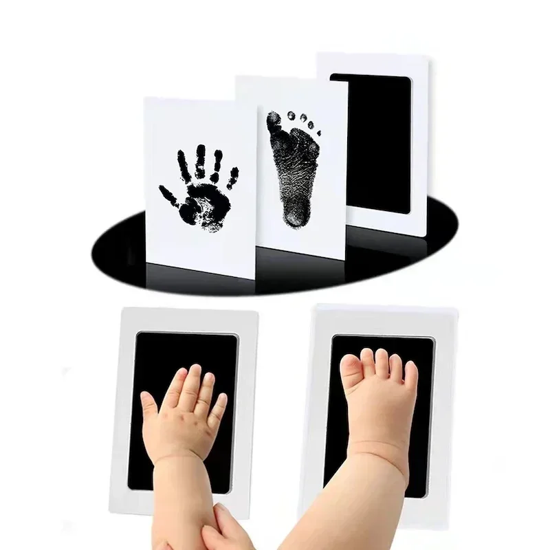 Footprint Ink Kit - 幼児用お土産 ベビーDIY 新生児手形足形キット インクパッド ベビーシャワーギフト フォトフレーム