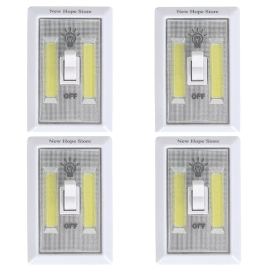 Baby Nursery Closet - COB LEDナイトライト、電池式コードレススイッチ、300ルーメンのクローゼットとキャビネットランプ、赤ちゃんの部屋、廊下、寝室用