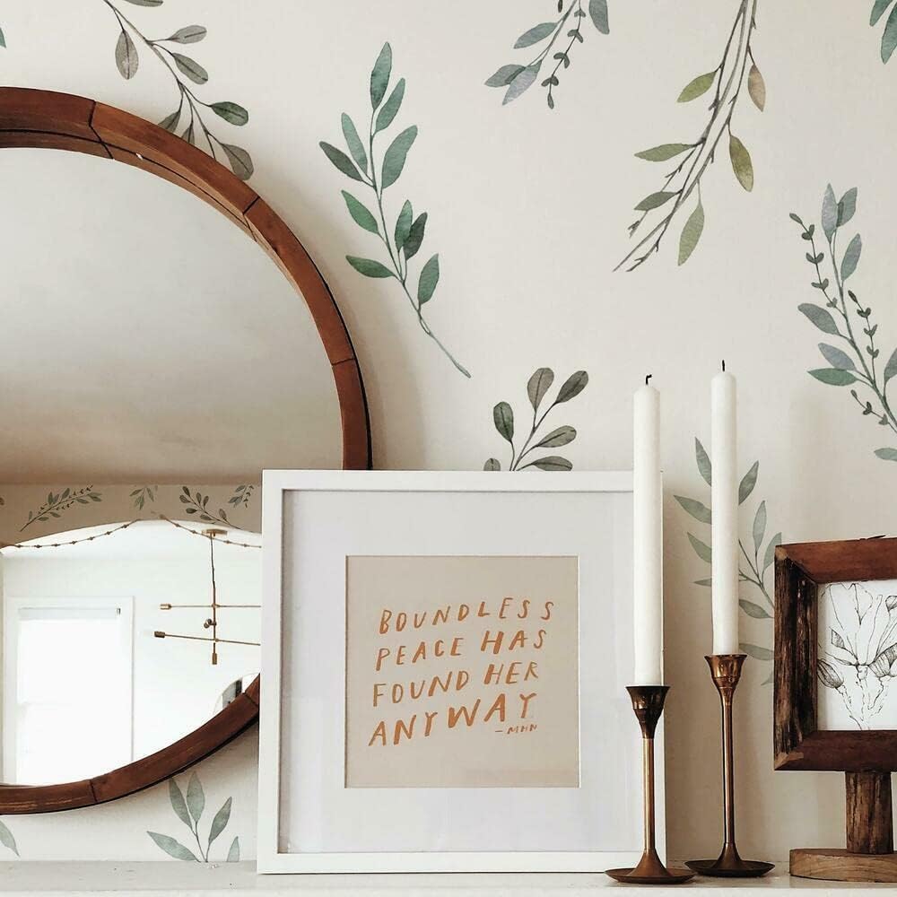 Baby Nursery Plants - 壁のステッカー,素朴な国語の葉,赤ちゃんの部屋,子供部屋,森,ウォールステッカー,家の装飾,水彩