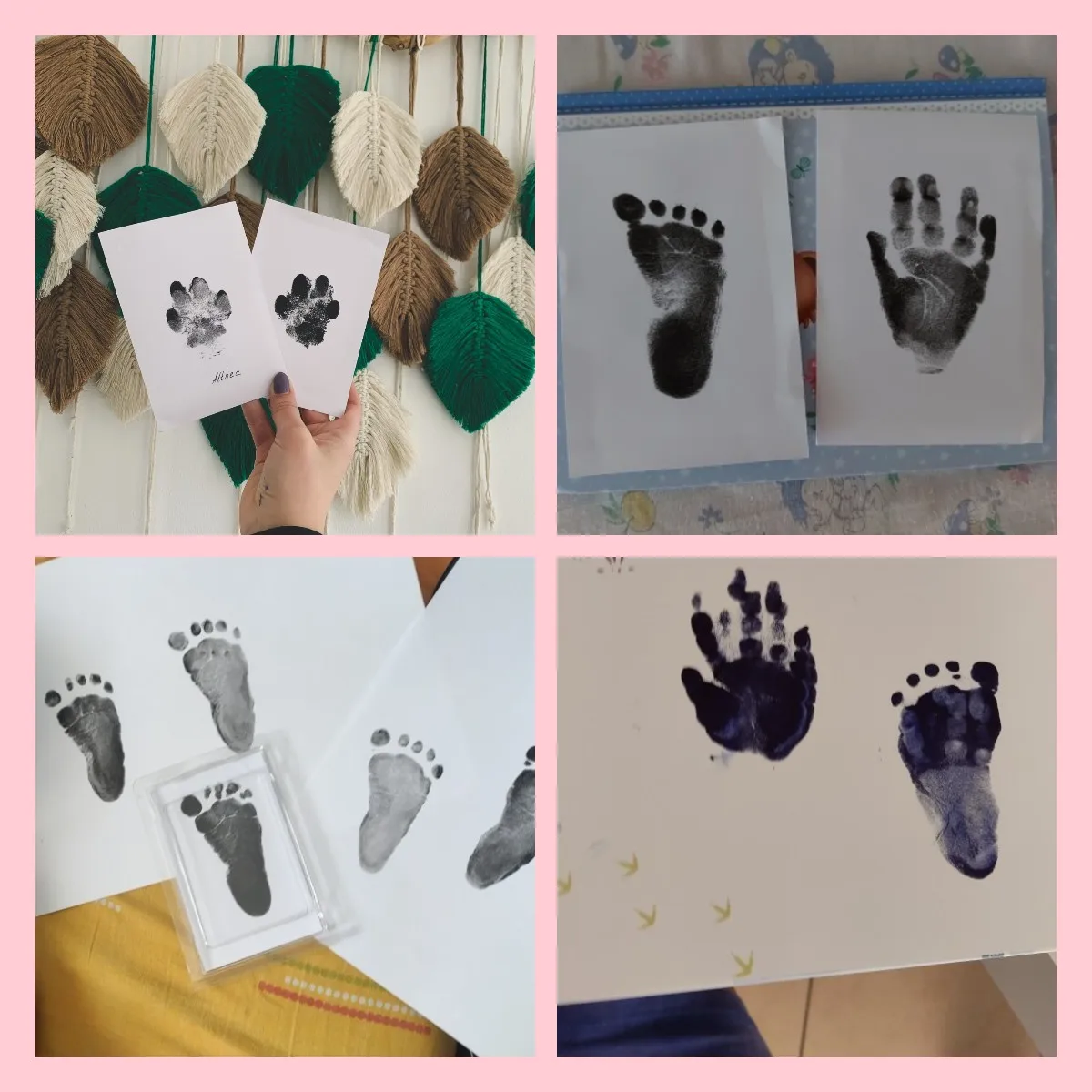 非毒性のハンドプリントキットとフットプリントキット,赤ちゃん - Footprint Ink Kit のレビューと価格