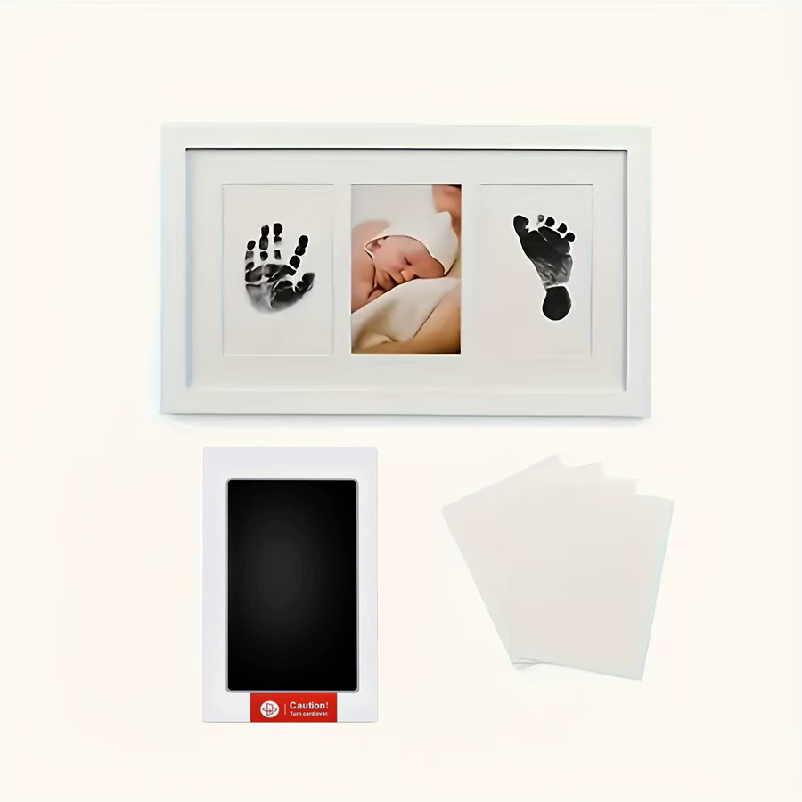1セットベビー手形足形インクパッド安全無毒ノータッチスキンイ - Footprint Ink Kit のレビューと価格