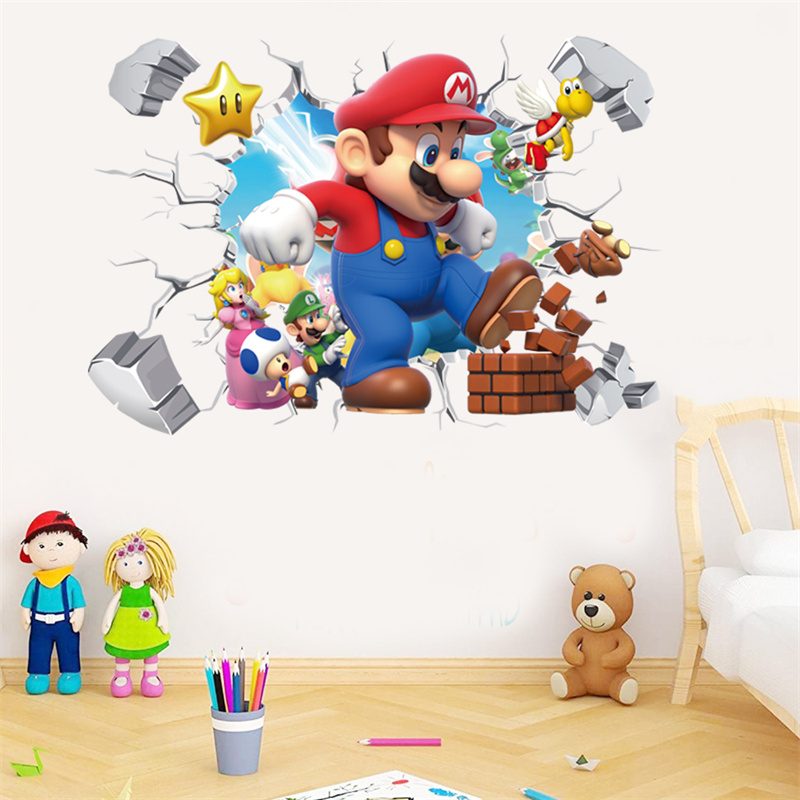 3D漫画アニメゲームキャラクターのウォールステッカー、子供部 - Baby Nursery Set Furniture のレビューと価格