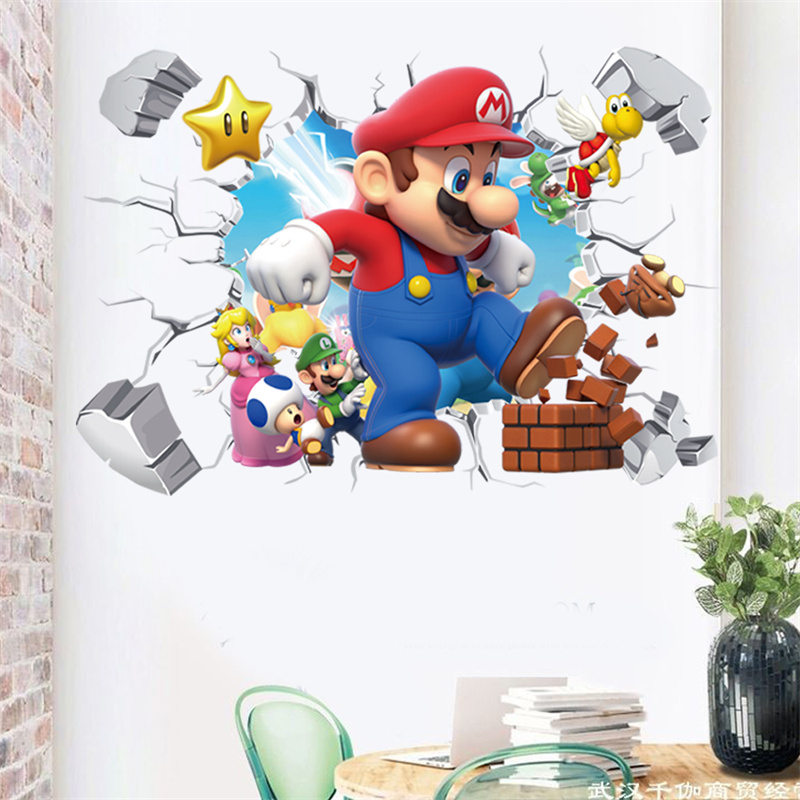 3D漫画アニメゲームキャラクターのウォールステッカー、子供部 - Baby Nursery Set Furniture のレビューと価格