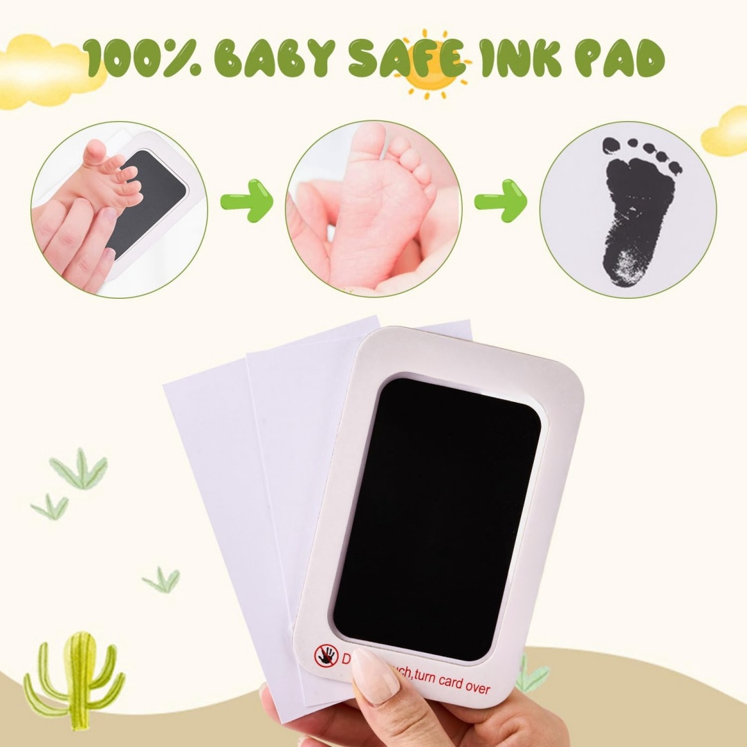 赤ちゃんの手形と足形キット 安全な無毒インクパッド クリーン - Footprint Ink Kit のレビューと価格