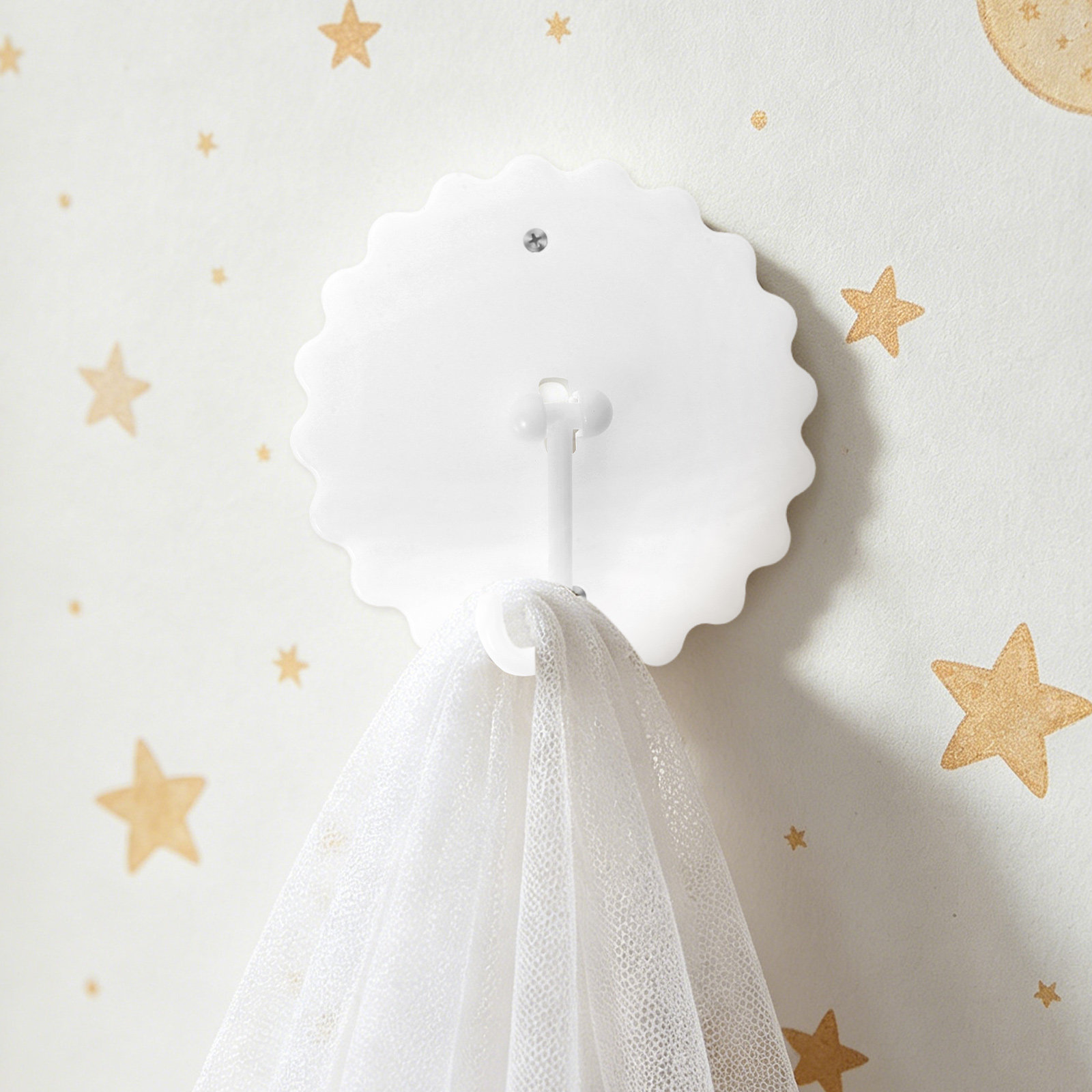 5個入りベビーベッド用蚊帳フック、自己粘着式、穴あけ不要の天 - Baby Nursery Hooks のレビューと価格