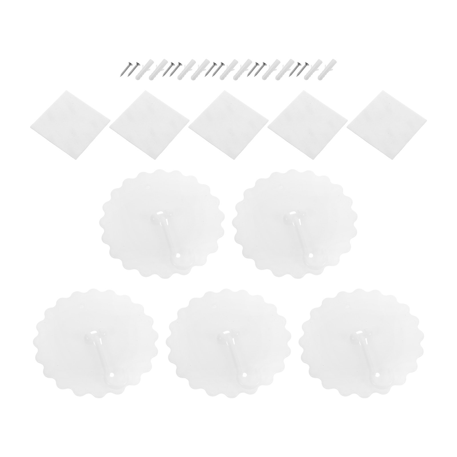 5個入りベビーベッド用蚊帳フック、自己粘着式、穴あけ不要の天 - Baby Nursery Hooks のレビューと価格