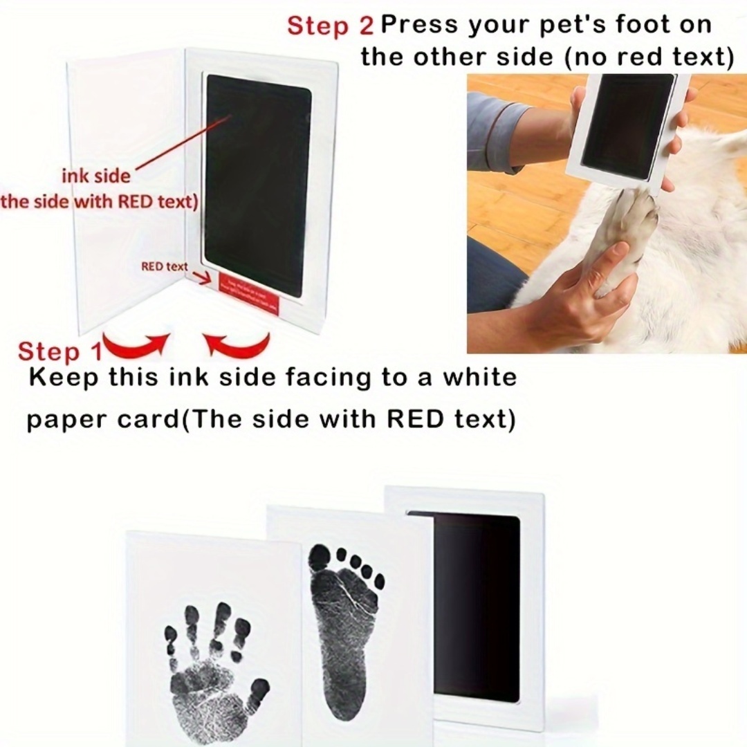 1/2セットペットの手形足跡インクパッド安全無毒ノータッチス - Footprint Ink Kit のレビューと価格