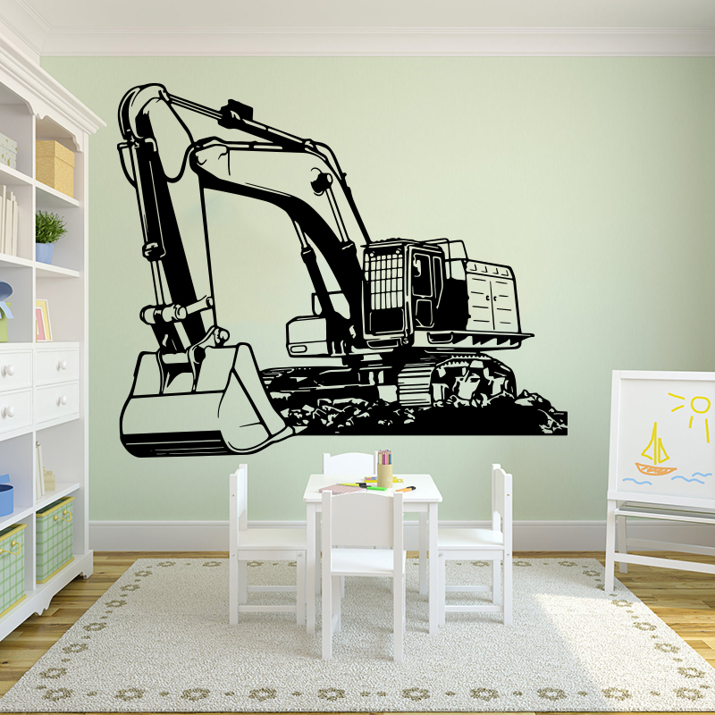 大型重機掘削機ディガーウォールステッカーキッズルーム保育園漫 - Baby Nursery Stickers のレビューと価格