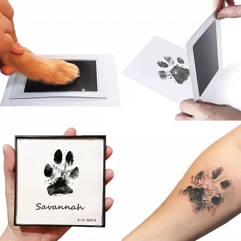 ペット（犬、猫）の足跡インクセット、赤ちゃんの手形、安全、無 - Footprint Ink Kit のレビューと価格