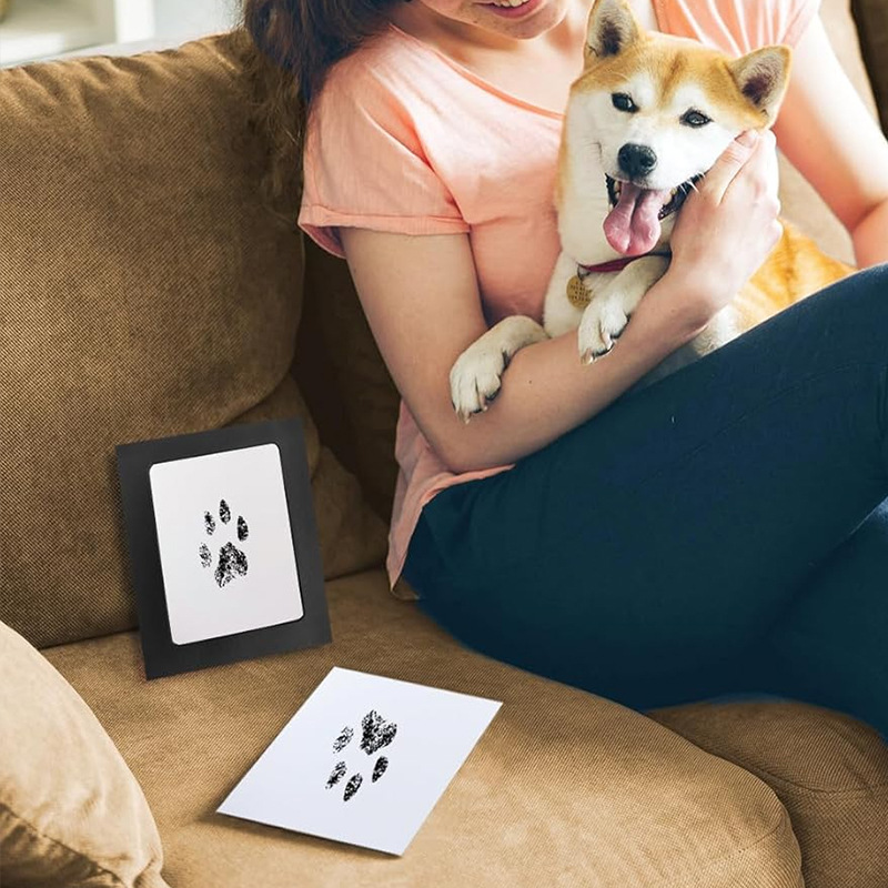 ペット（犬、猫）の足跡インクセット、赤ちゃんの手形、安全、無 - Footprint Ink Kit のレビューと価格