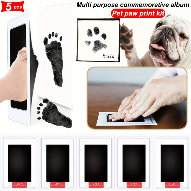 ペットの足跡記念キット - 犬と猫用のクリーンタッチインクパ - Footprint Ink Kit のレビューと価格