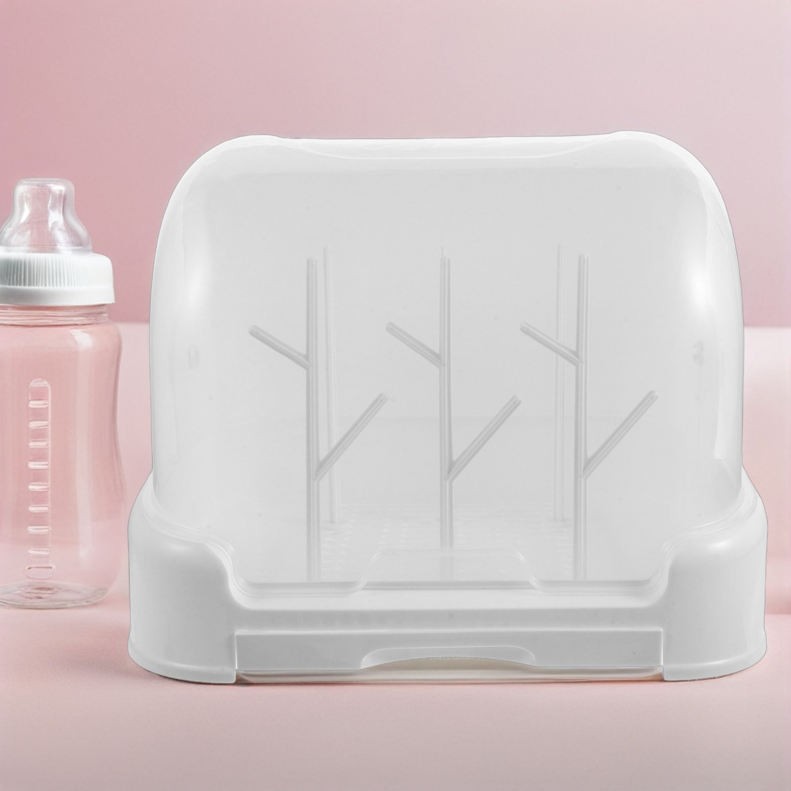 1セット ベビーボトル乾燥ラック カバー付き 防塵収納オーガ - Baby Nursery Organizer のレビューと価格