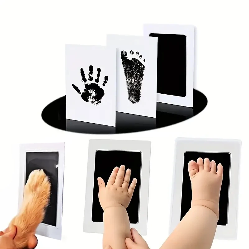 犬の足のプリントキット,インクパッドと2枚のインプリントカー - Footprint Ink Kit のレビューと価格