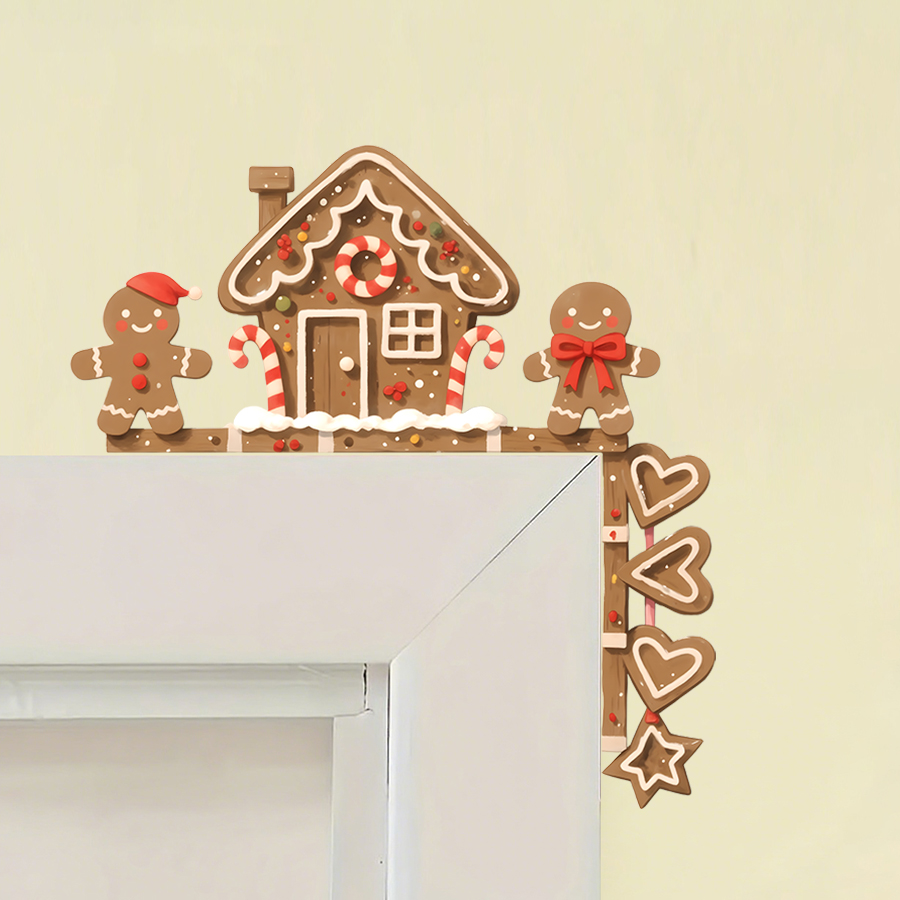 ジンジャーブレッドハウス & 男クリスマスウォールステッカー - Baby Nursery Stickers のレビューと価格