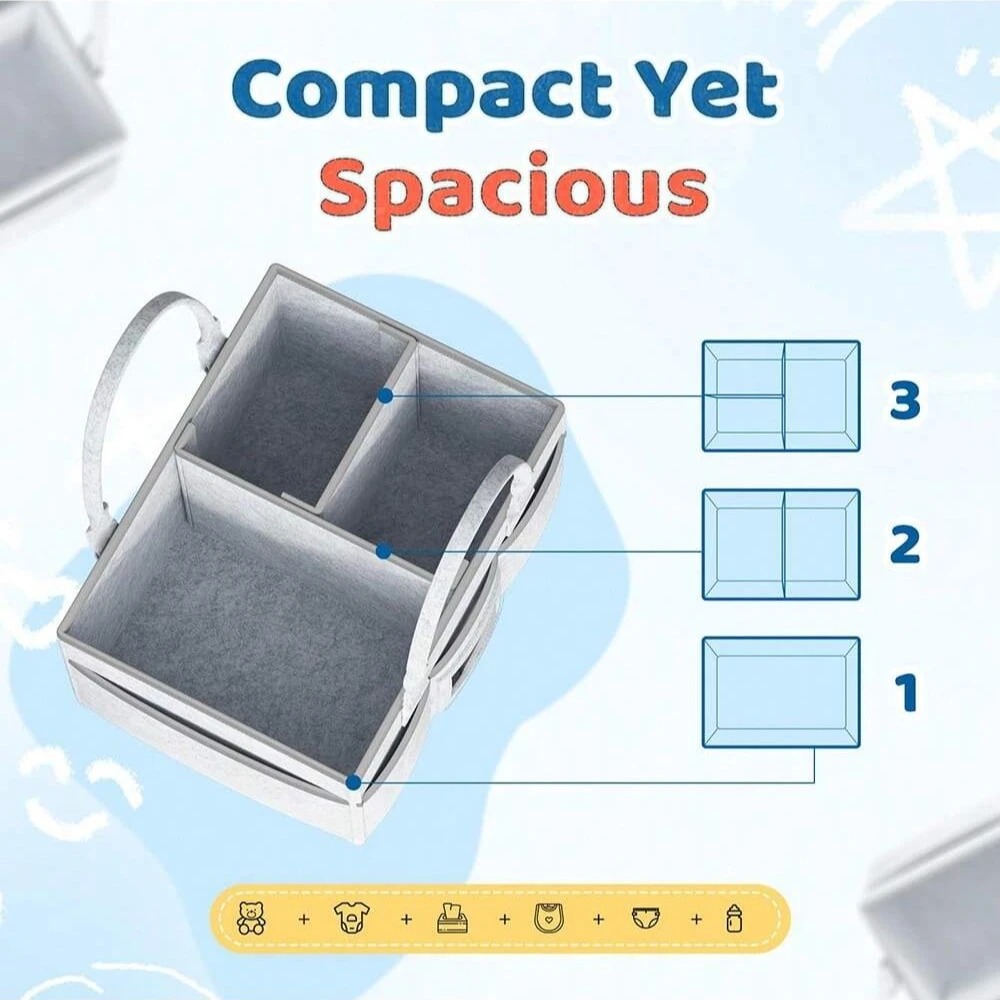 ハンドル付きベビーおむつ収納カゴ、ジェンダーニュートラルな保 - Baby Nursery Gender Neutral のレビューと価格