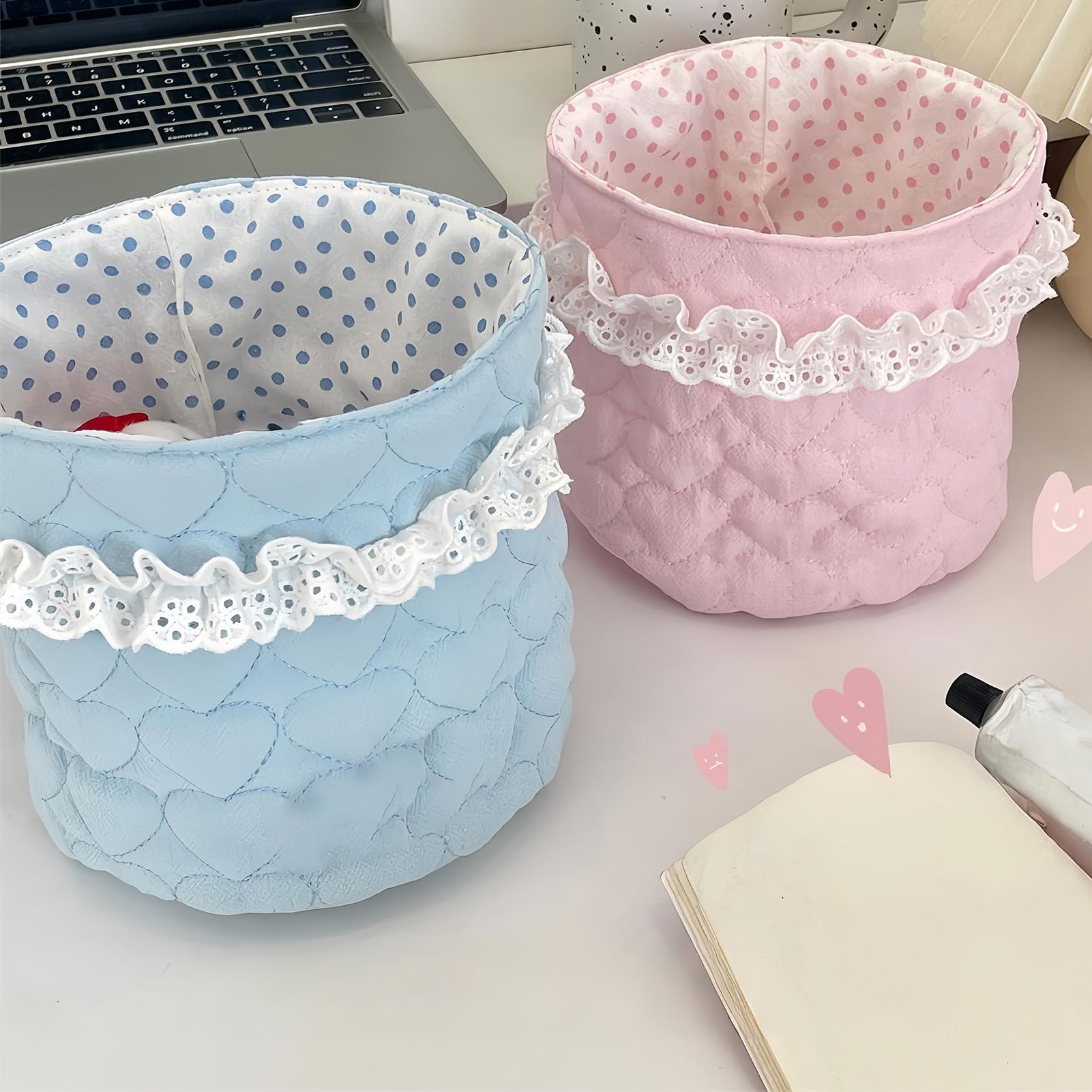 整理整頓用バスケット、美しいレースデザインの収納容器、クロー - Baby Nursery Closet のレビューと価格