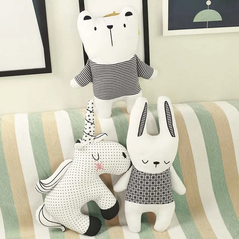 綿入りぬいぐるみ ウサギ クマ ユニコーン プラッシュ枕 ベ - Baby Unicorn Nursery のレビューと価格