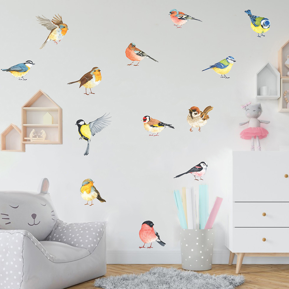 13 個小鳥ウォールステッカーベビー保育園キッズルーム鳥の枝 - Baby Nursery Set Furniture のレビューと価格