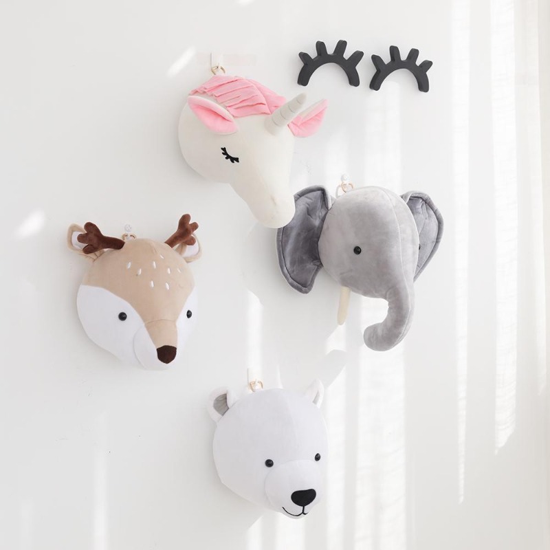 ぬいぐるみヘッド ゾウ ユニコーン 鹿 保育園 子供部屋 装 - Baby Unicorn Nursery のレビューと価格