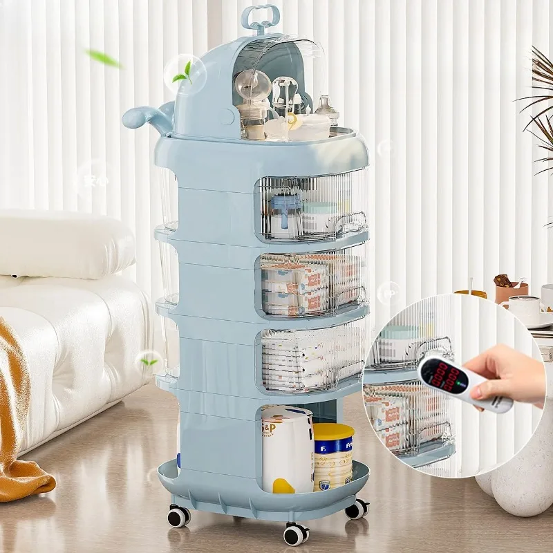 3段式ベビーオーガナイザーカート（ホイール付き）-おむつ、お - Baby Nursery Organizer のレビューと価格