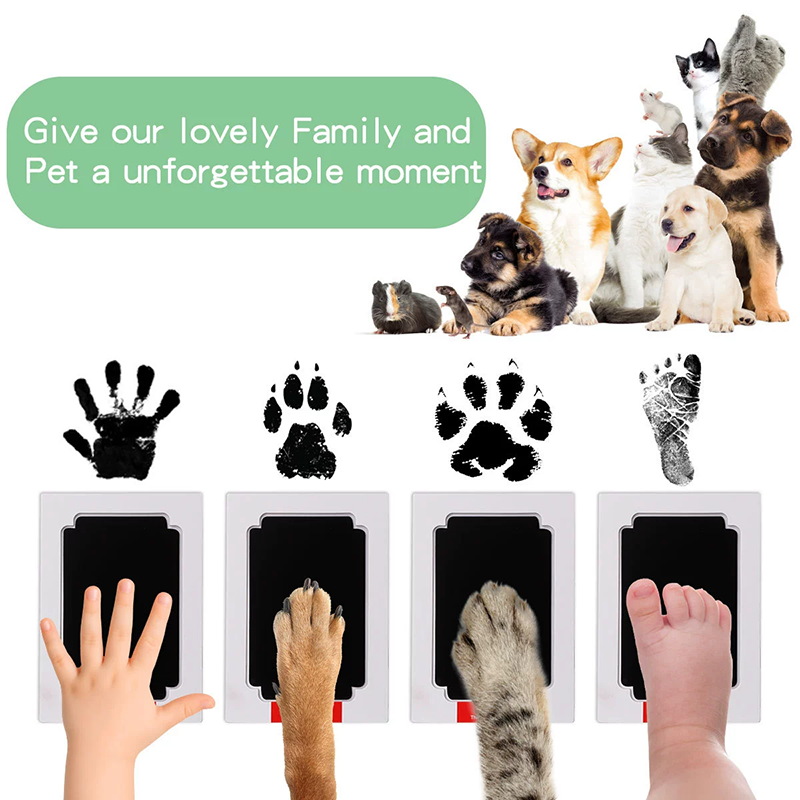 無毒ベビー手形足形インクパッドペット犬猫足跡キット清潔タッチ - Footprint Ink Kit のレビューと価格