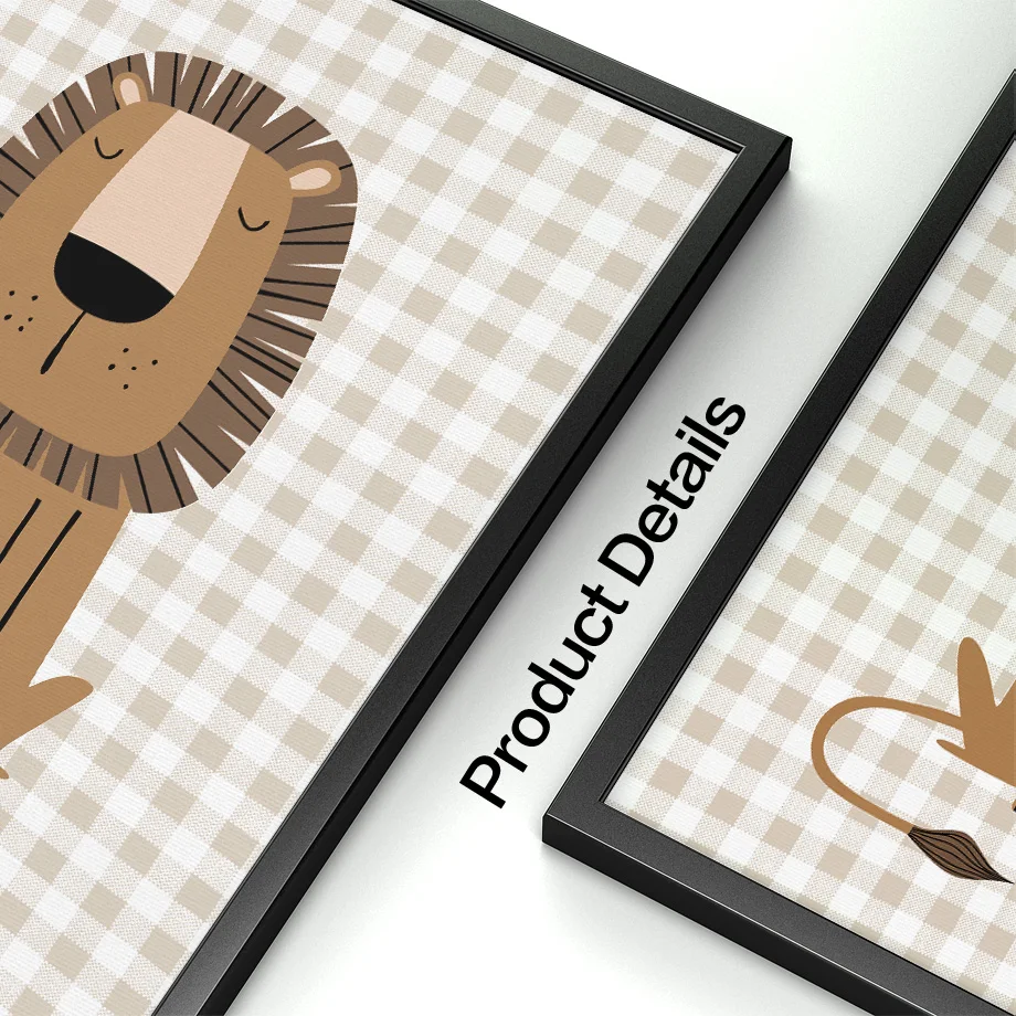 1PC フレームレスライオンタイガー象キリンジャングル動物保 - Baby Nursery Jungle のレビューと価格