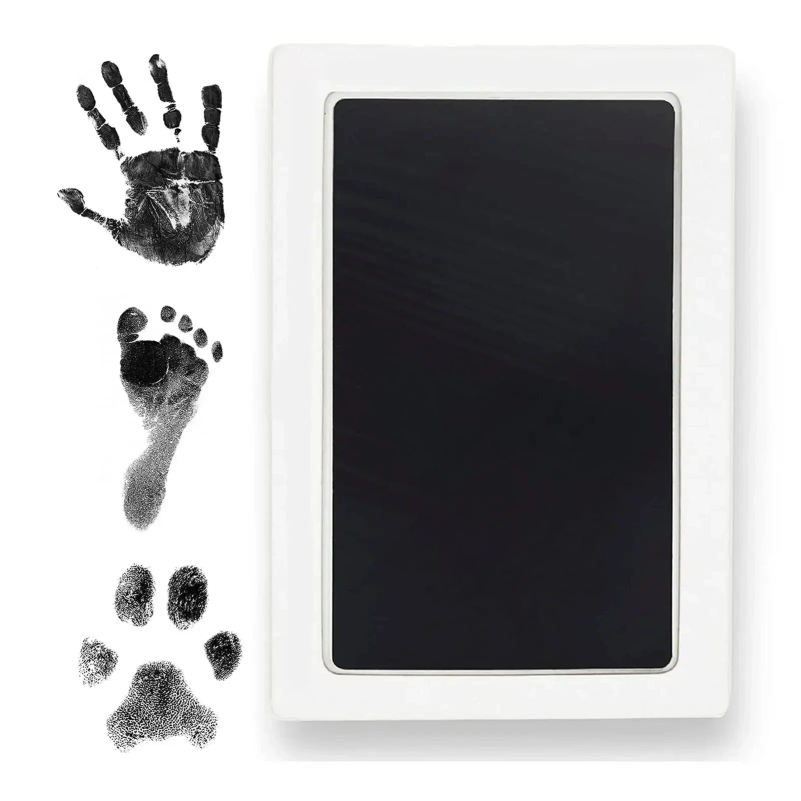 ペットにも安全な無毒の手形足形インクパッド、ノータッチスキン - Footprint Ink Kit のレビューと価格