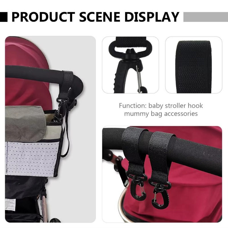 2-10個入り ベビーカー用フック 回転式ハンガー ベビーカ - Baby Nursery Hooks のレビューと価格