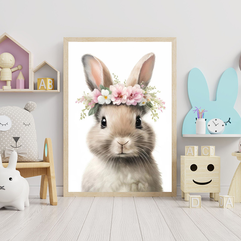 赤ちゃんクマバニー鹿アライグマフクロウユニコーンチーター水彩 - Baby Unicorn Nursery のレビューと価格