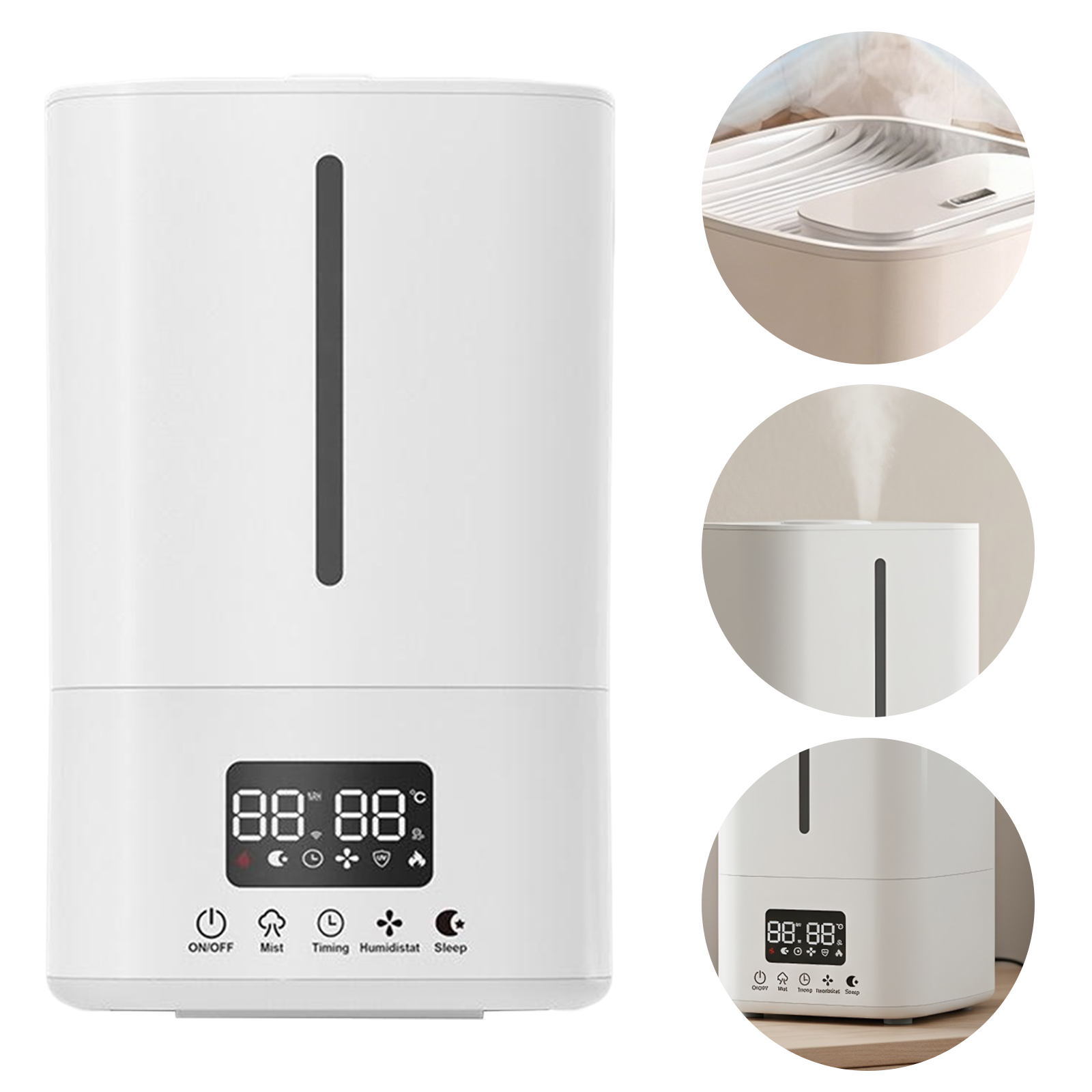 5L 空気清浄機能付き加湿器 クールミスト加湿器 上部給水式 - Baby Nursery Air Purifier のレビューと価格