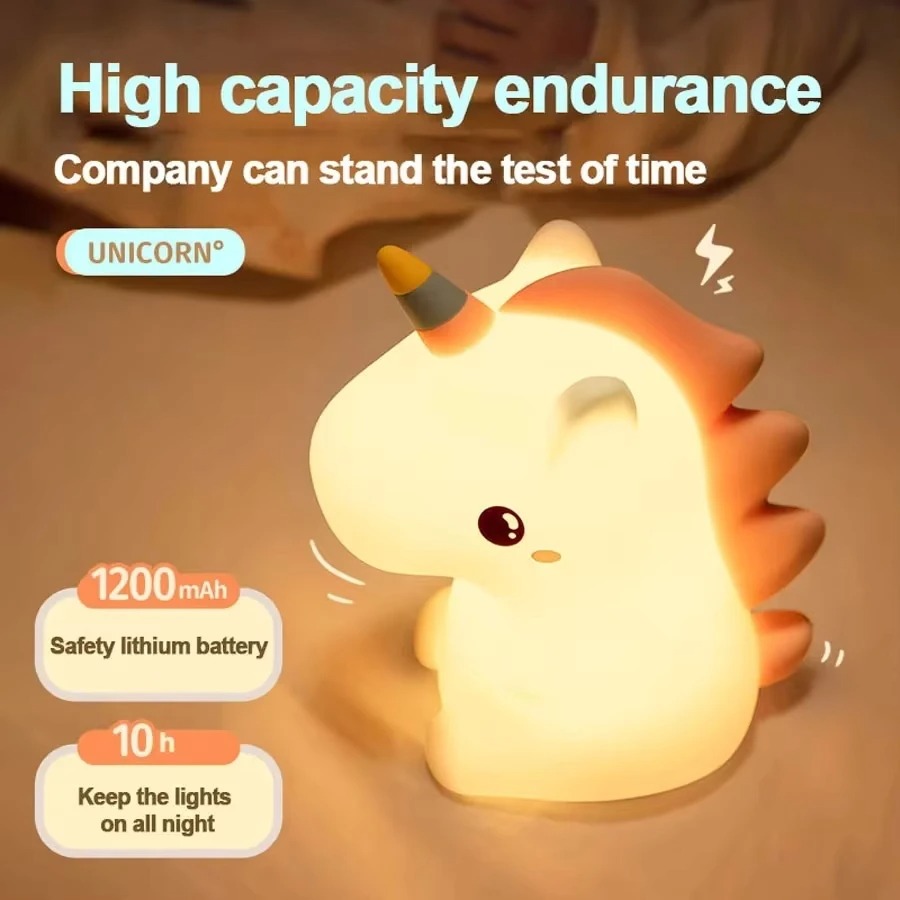 GGbingo ユニコーンシリコンUSB LEDナイトライト - Baby Unicorn Nursery のレビューと価格