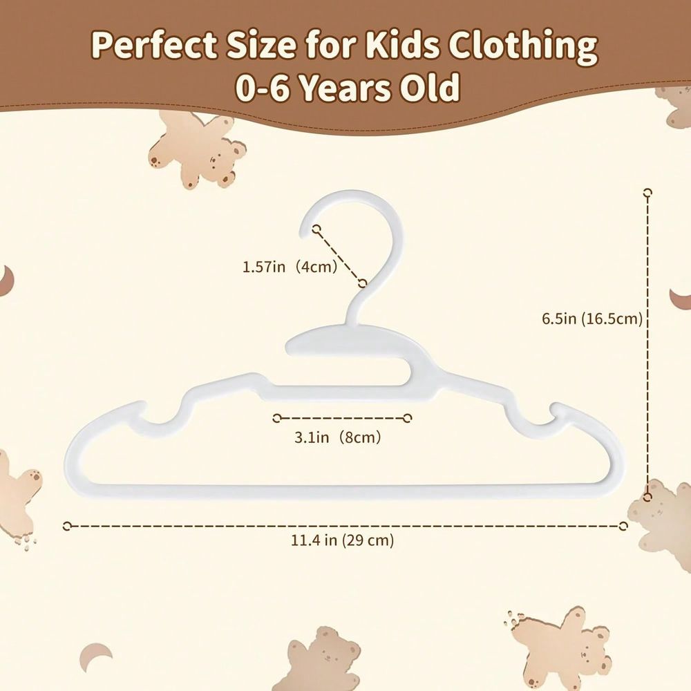 70 100パック キッズハンガー プラスチック製ベビーハン - Baby Nursery Closet のレビューと価格