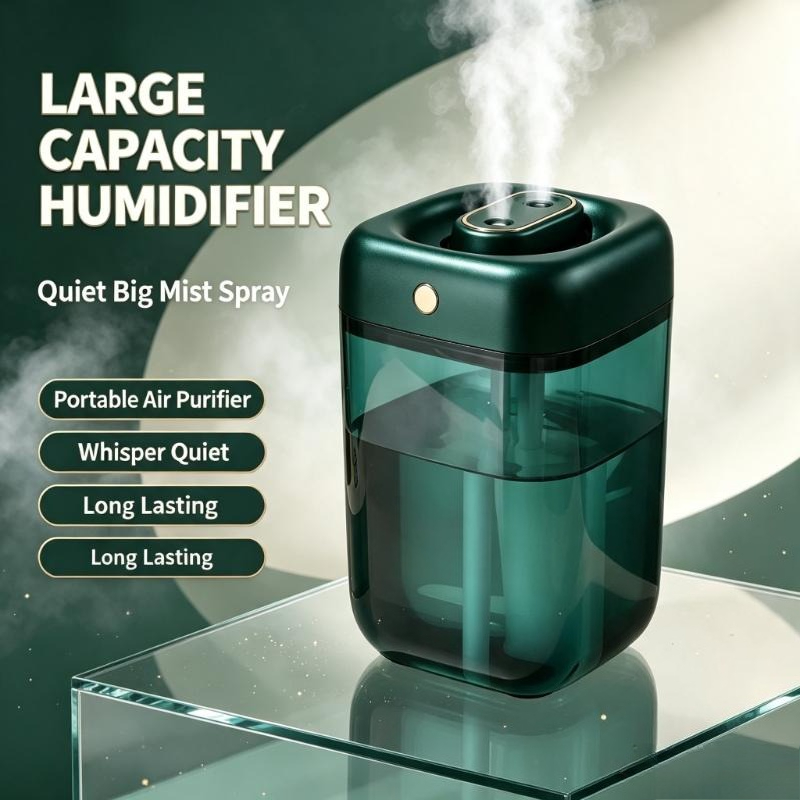 持ち運び可能な静音大容量加湿器空気清浄機、大容量ミスト噴射、 - Baby Nursery Air Purifier のレビューと価格