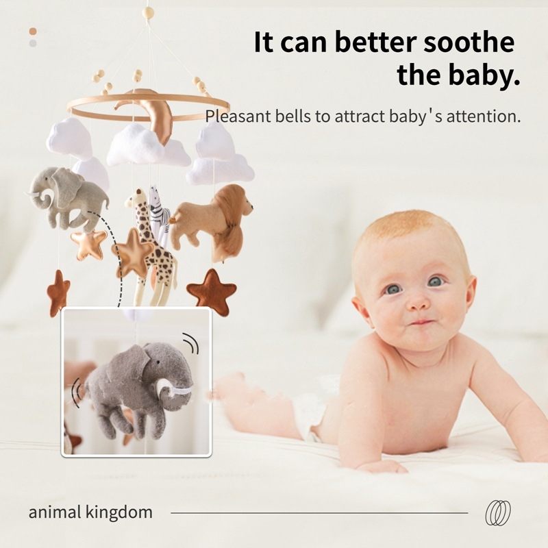ホット販売北欧手作りフェルトジャングルサファリベビーベッドモ - Baby Nursery Jungle のレビューと価格