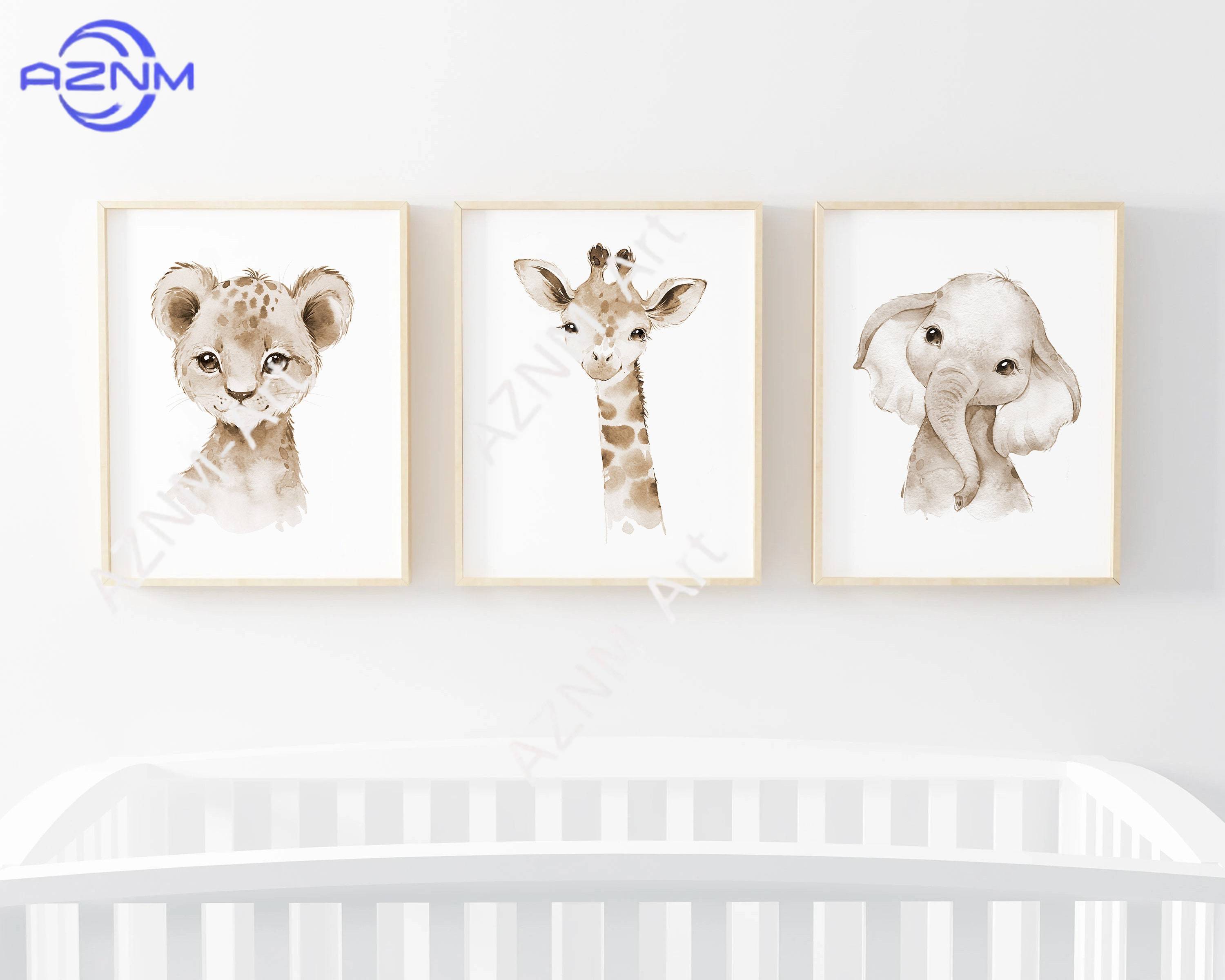1枚/3枚セット 保育園の動物ウォールアート ジェンダーニュ - Baby Nursery Gender Neutral のレビューと価格