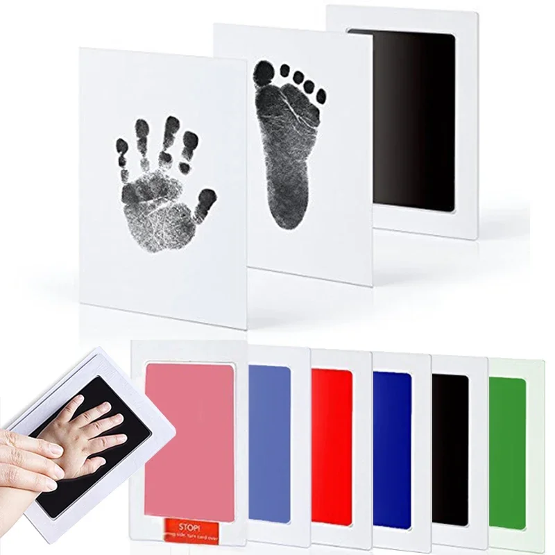 安全な非毒性赤ちゃんの足跡手形ノータッチスキンインクレスイン - Footprint Ink Kit のレビューと価格