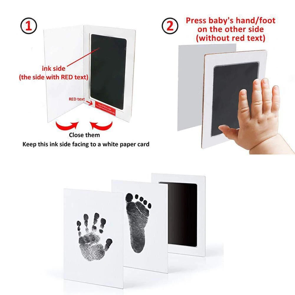 安全で無毒な赤ちゃんの足形・手形キット、非接触型インクレスイ - Footprint Ink Kit のレビューと価格