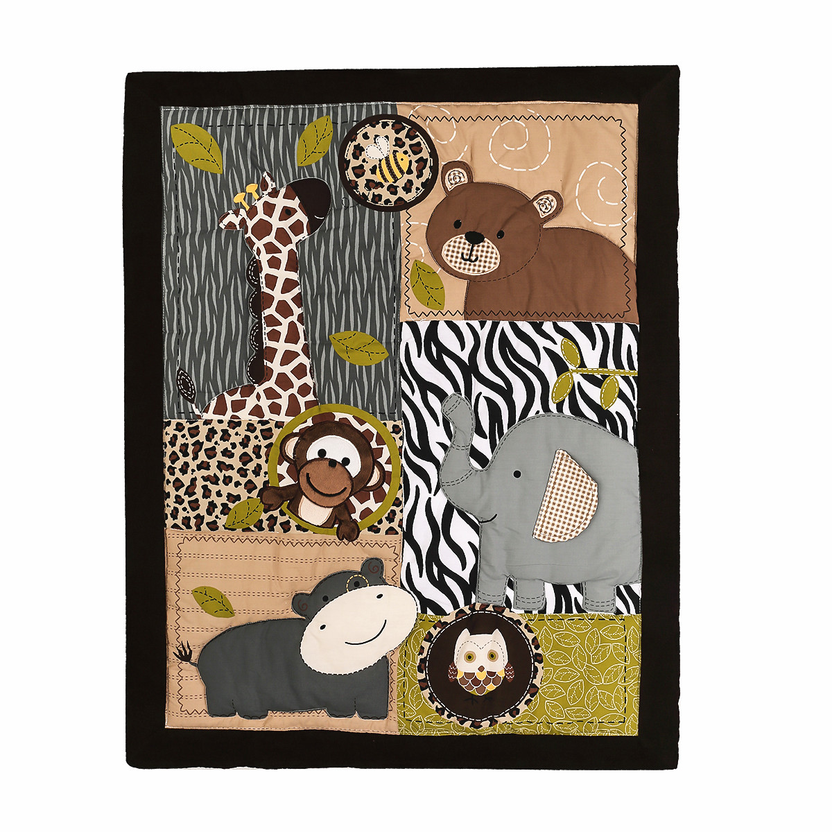 3点セット 刺繍入り 新生児用ベビーベッド寝具セット ベビー - Baby Nursery Jungle のレビューと価格